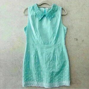 LA MORENA  ESPANA EYELET EMBROIDERED FEMININE ROMANTIC VICTORIAN DRESS. EU 42/US